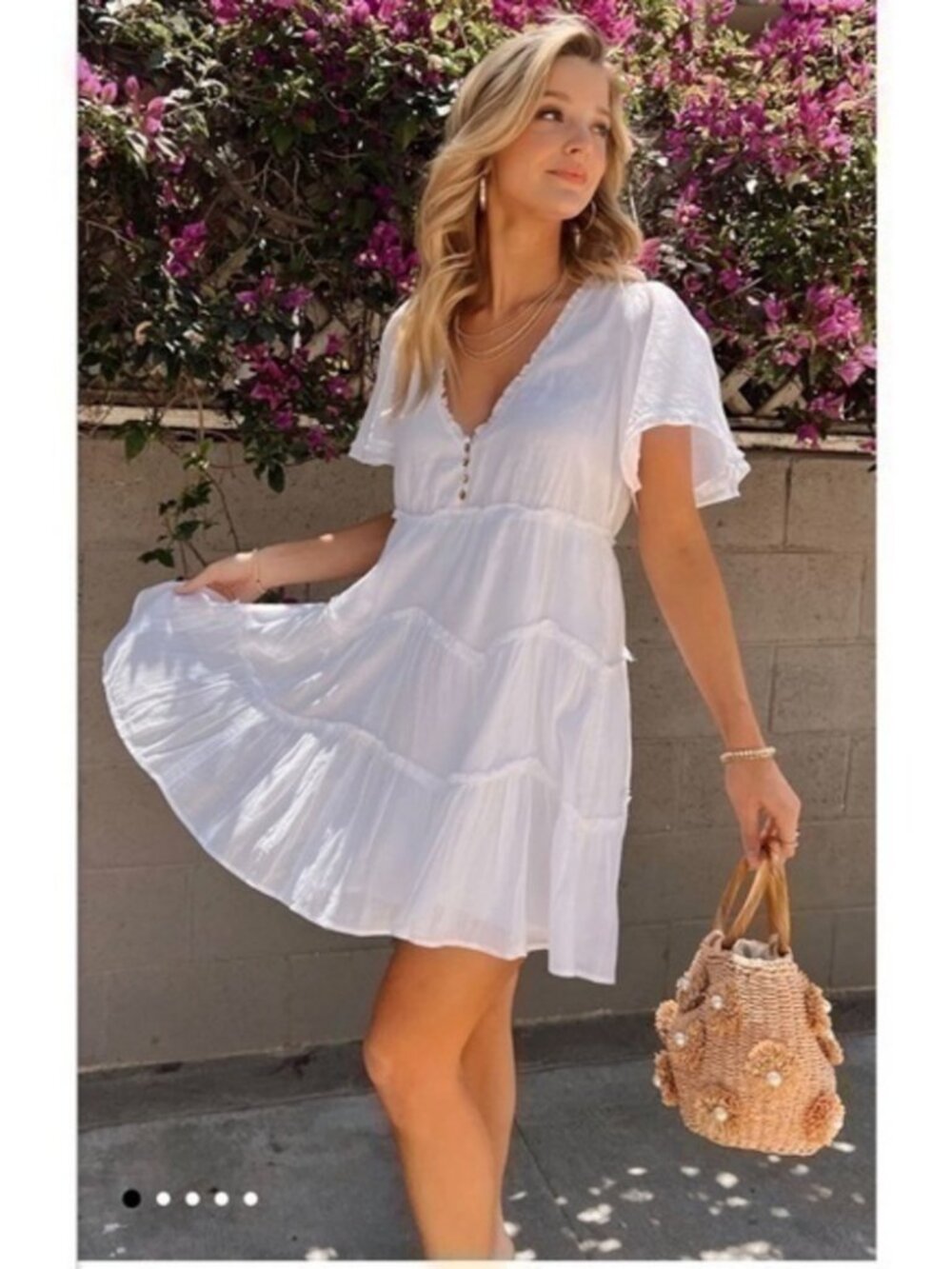 Show Me Your MuMu White Alyssa Mini Dress.